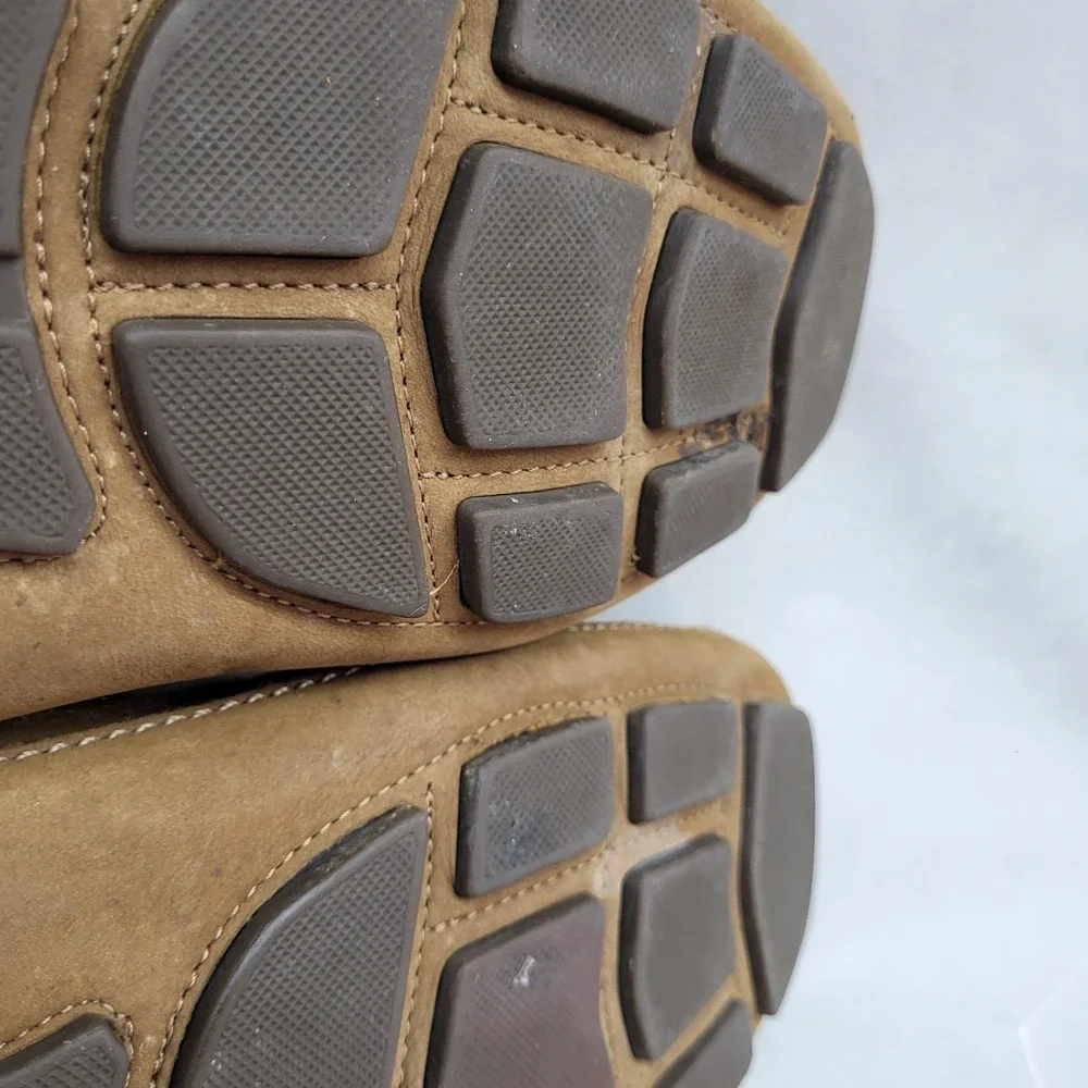 Bass Tuscany Mens Size 11 M Slip On Driving Shoes Loafers Brown Leather Boat